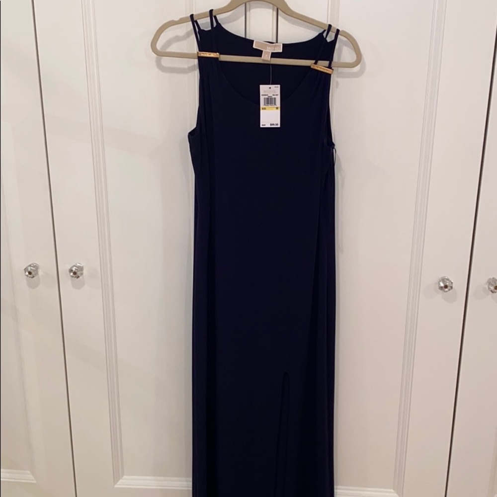 NWT Navy Michael Kors Maxi w/ Slit